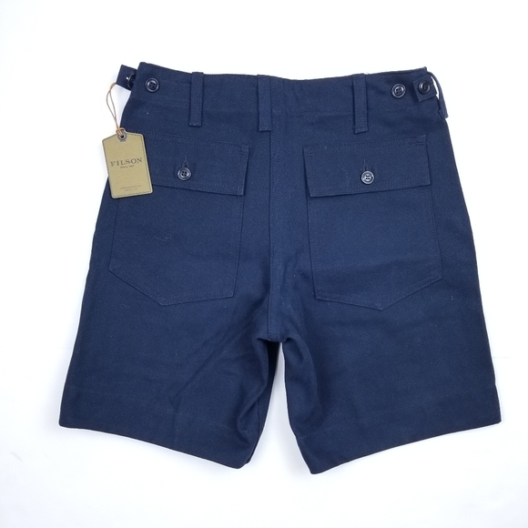 C.C Filson Military Shorts Navy Blue Made in USA - Picture 2 of 9